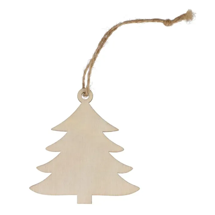 Tree shaped wooden Christmas ornament - LT90283 (N0094)